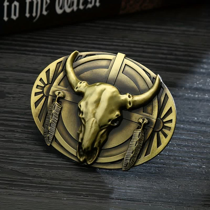 Men's DIY Buckle Leather Belt - Bronze - Without Belt - image 0