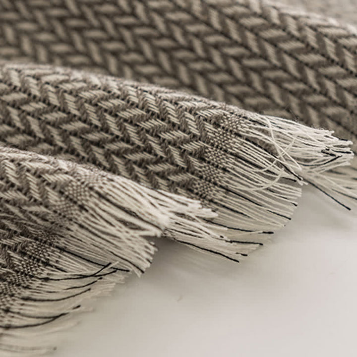 Women's Chunky Simple Herringbone Tassel Scarf - image 11