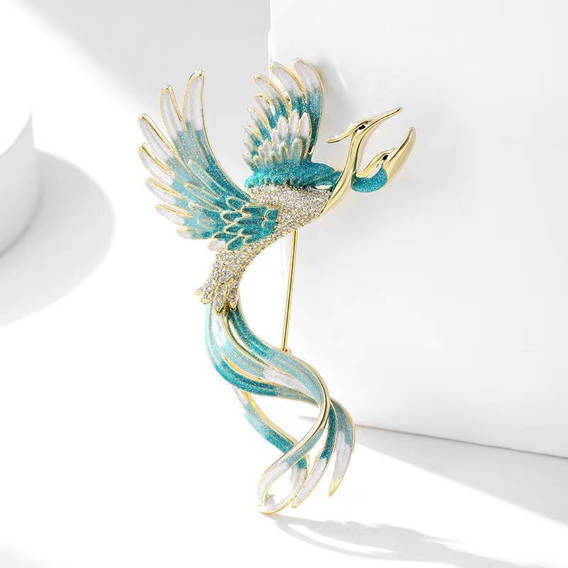 Women's Flying Two Headed Phoenix Brooch - image 2