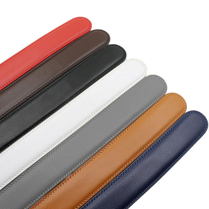 Men's Simple Hollow Automatic Buckle Leather Belt - image 3