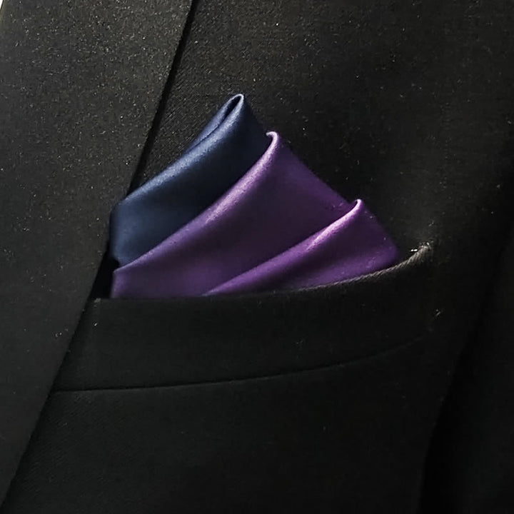 Men's Graudated Pocket Square Twist Bow Tie - Pocket Square - image 5