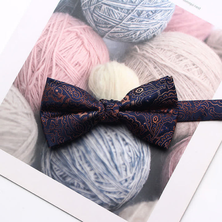 Men's Antique Yarn-dyed Jacquard Bow Tie - # 23 - image 26