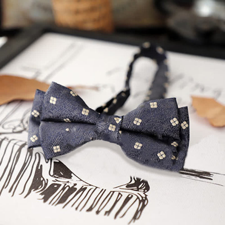 Men's Retro Floral Leaves Bow Tie - image 8