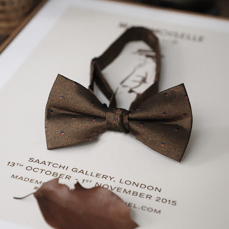 Men's Delicate Vintage Plain Bow Tie - Peru Dots - image 19