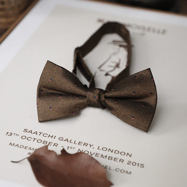 Men's Delicate Vintage Plain Bow Tie - Peru Dots - image 19