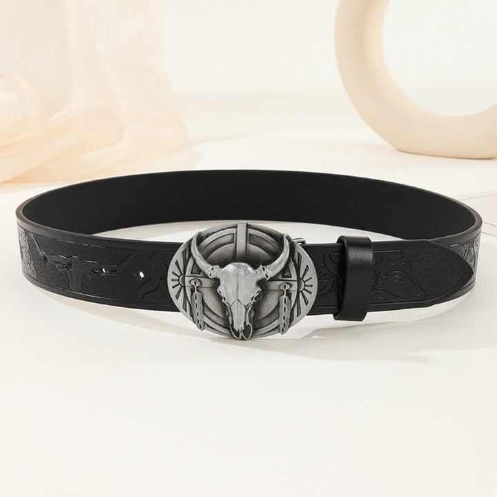 Men's Engraved Mad Bull Leather Belt - image 12