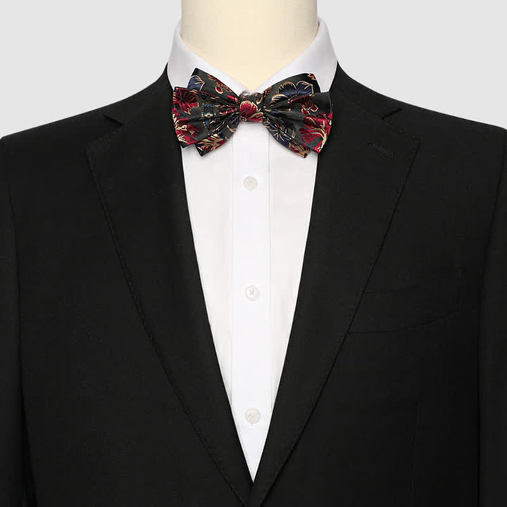 Men's Harmony Irises Cherry Blossom Floral Bow Tie - image 1