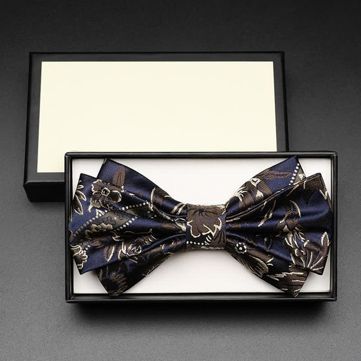 Men's Harmony Irises Cherry Blossom Floral Bow Tie - image 9