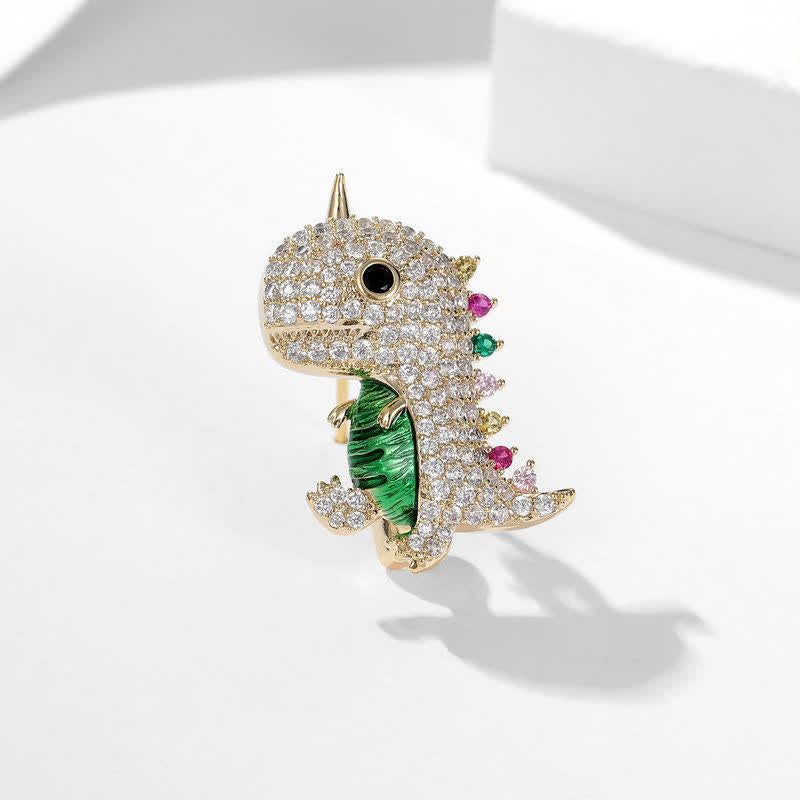 Women's Cartoon Shimmering Dinosaur Brooch - image 4