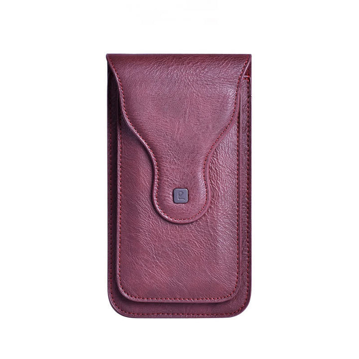Magnetic Clip Double-layer Mobile Phone Case Belt Bag - Purple - image 14