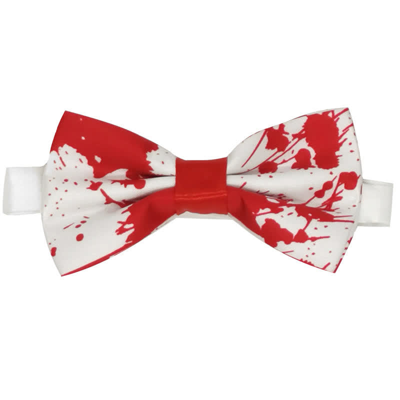 Men's Halloween Blood Splattered Skull Bow Tie - Style #1 - image 1