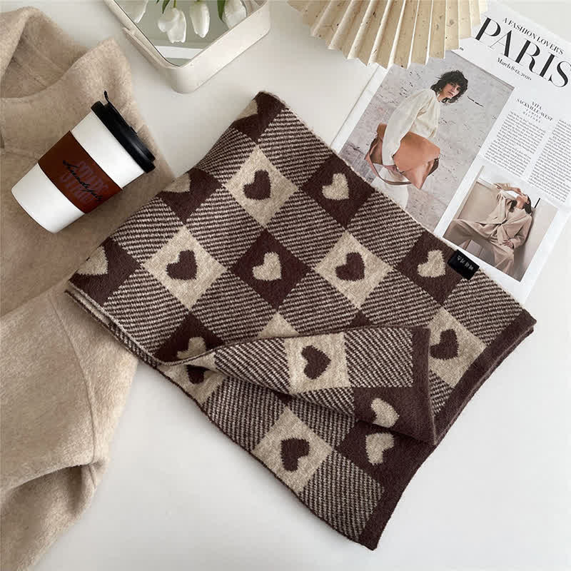 Women's Chunky Love Plaid Double-Sided Scarf - image 12