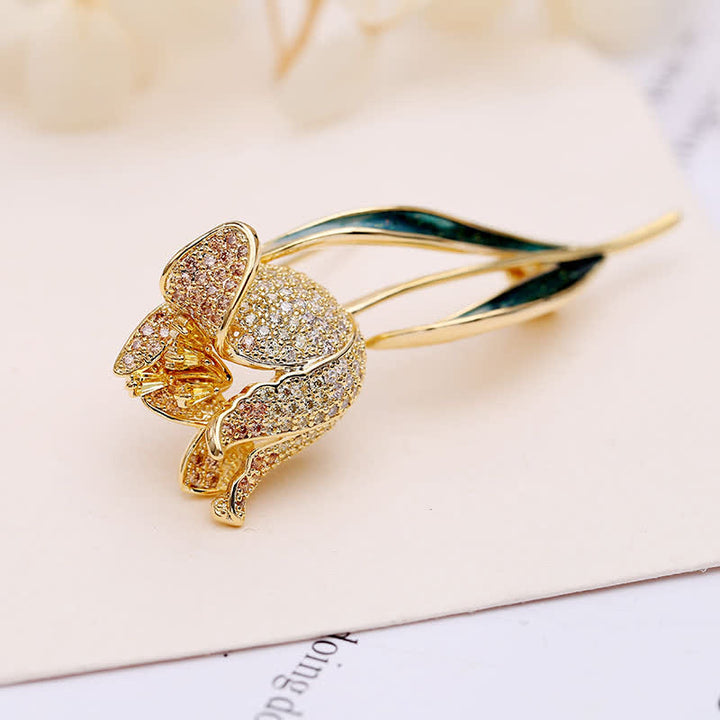 Women's Deep Love Tulip Brooch - image 11