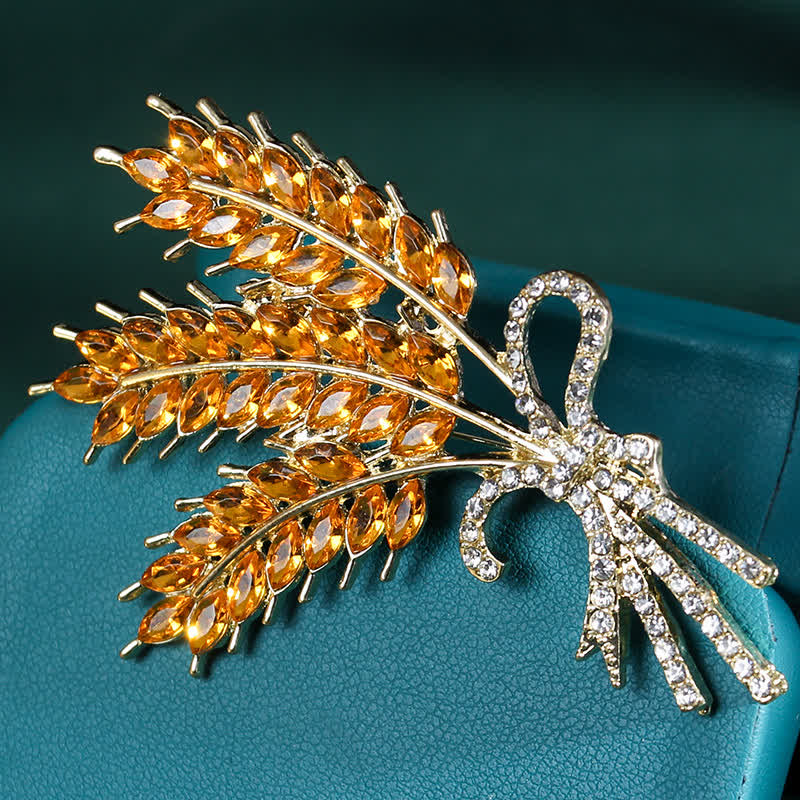 Women's Shiny Wheat Bowknot Brooch - image 3