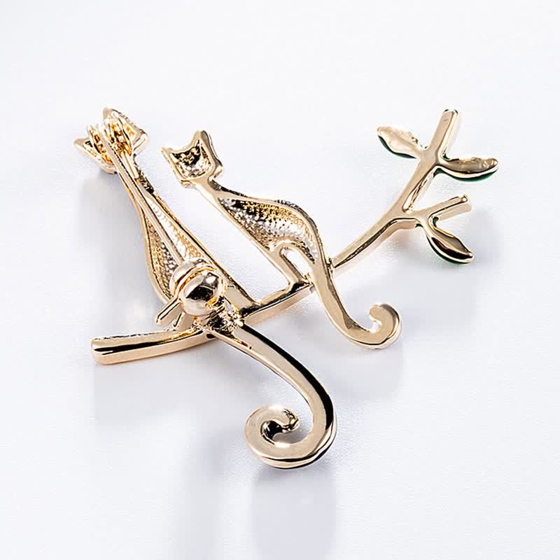Women's Lazy Kitten Polka Dot Cat Brooch - image 11