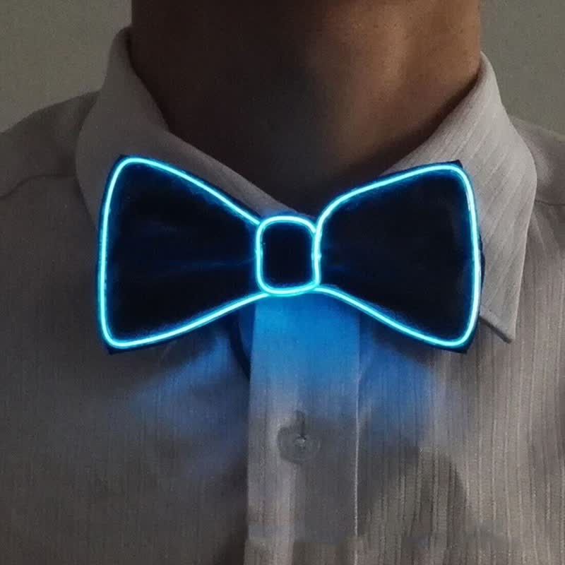Light Up Blinking LED Glowing Bow Tie - image 1