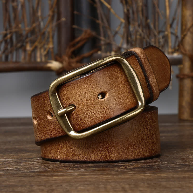 Men's Chic Distressed Cracked Leather Belt - image 8