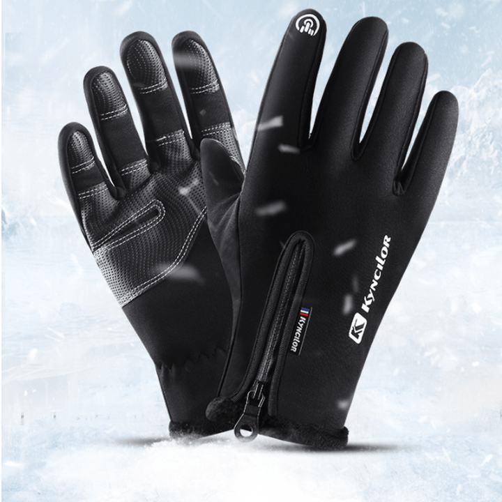 Outdoor Cycling Waterproof Zipper Tactical Gloves - image 2