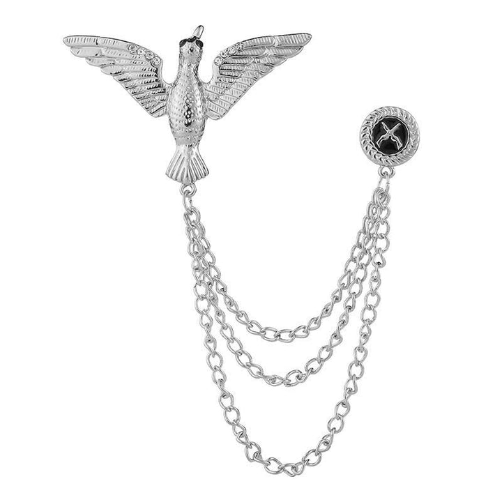 Men's Victory Bird Chain Brooch - image 7