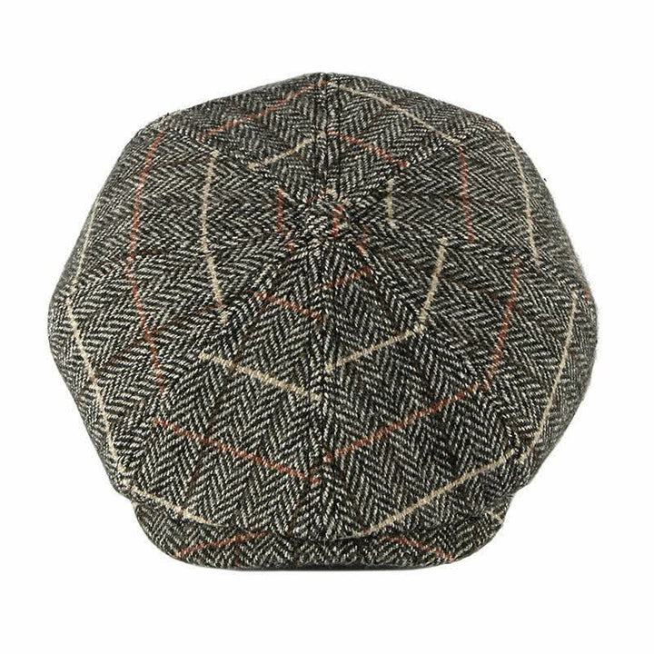 British Plaid Octagonal Cabbie Beret Cap - image 5