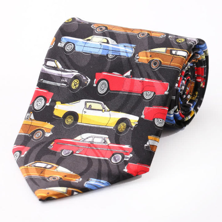 Men's Creative Cartoon Motif Country Necktie - Car - image 3