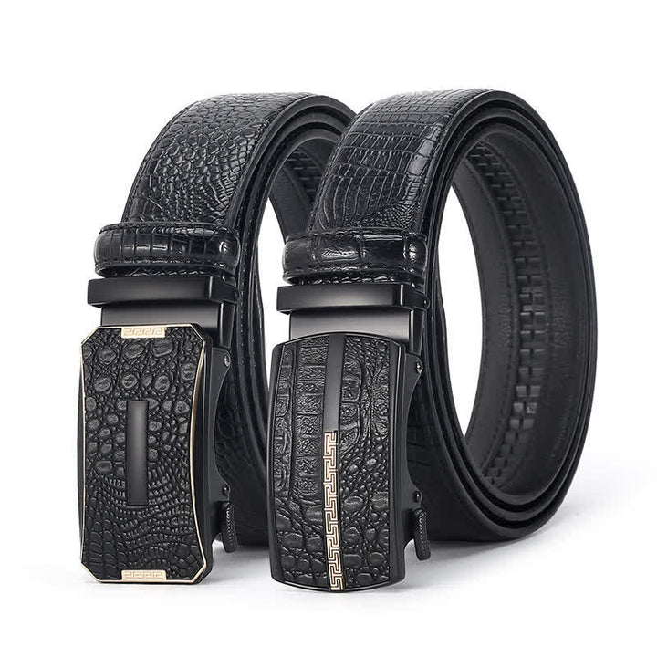 Men's Luxury Crocodile Skin Pattern Leather Belt - image 0