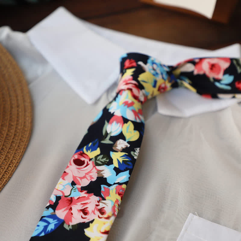Men's Vintage Liberal Floral Necktie - image 2