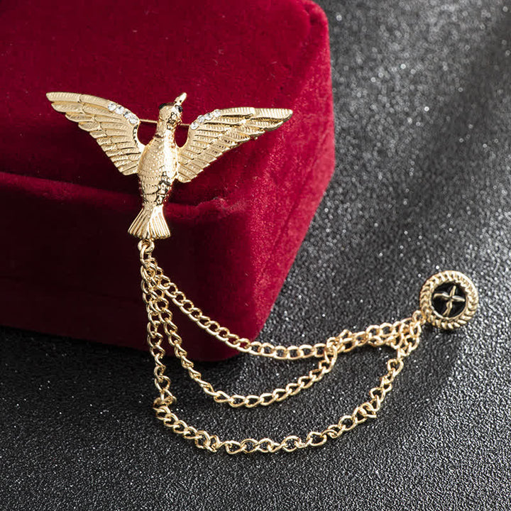 Men's Victory Bird Chain Brooch - image 2