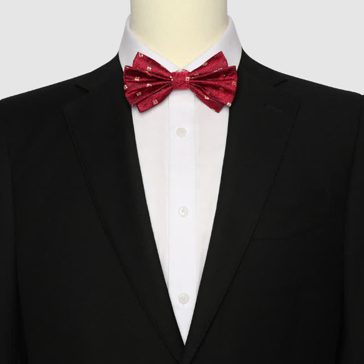 Men's Red Fragrant Tiny Flowers Bow Tie - image 1
