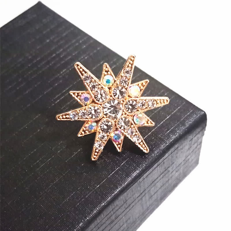 Men's Stunning Hexagram Star Brooch - Gold - image 3