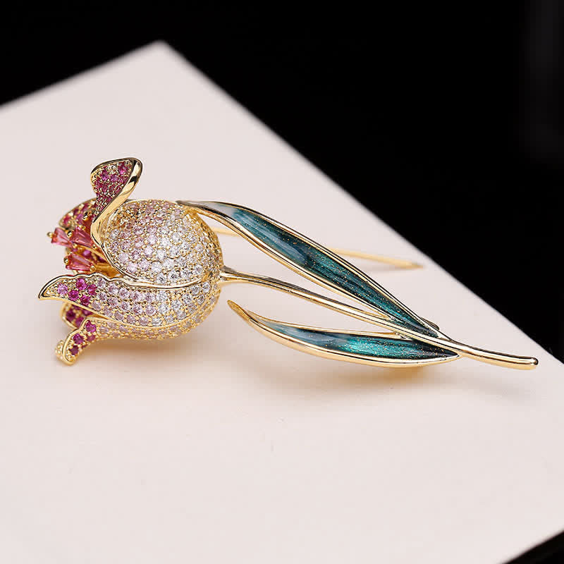 Women's Deep Love Tulip Brooch - image 3