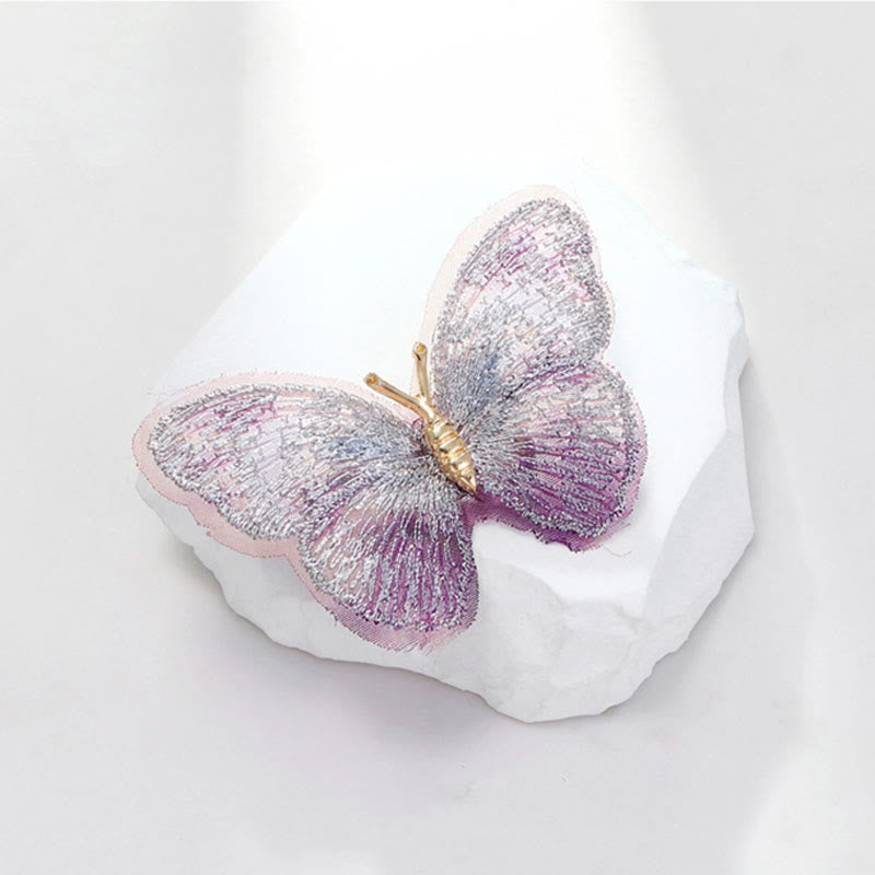 Women's Dreamy Embroidery Butterfly Brooch  - image 2