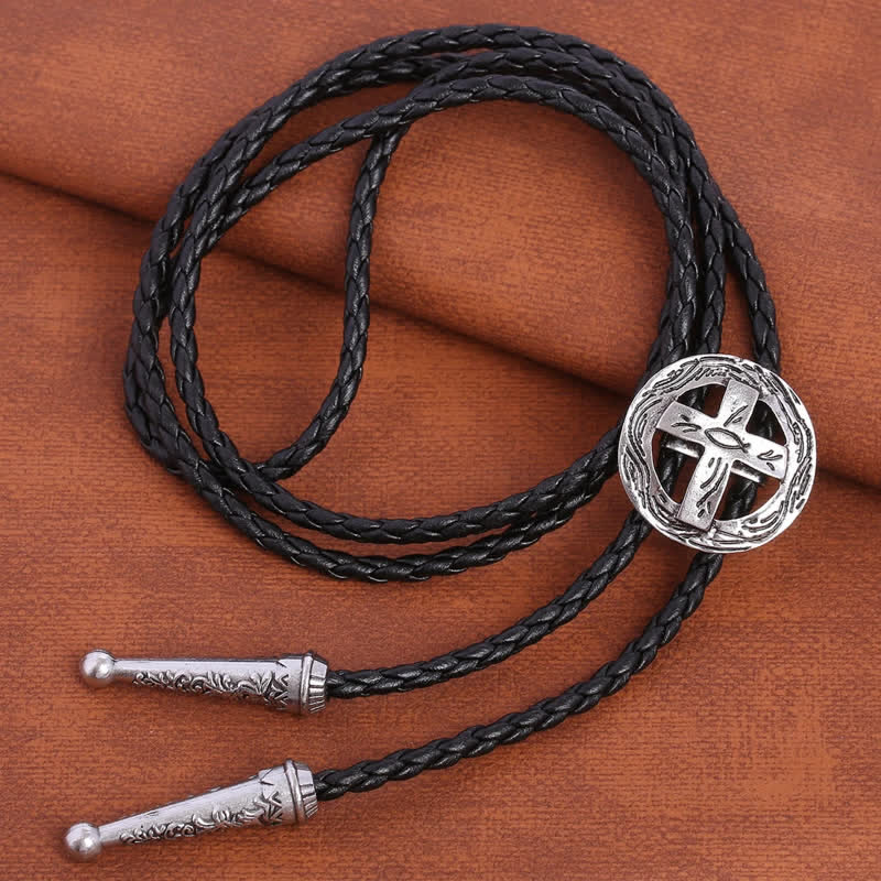 Retro Shirt Accessories Circle Cross Bolo Tie - image 6