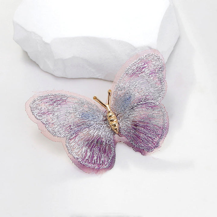 Women's Dreamy Embroidery Butterfly Brooch  - image 3