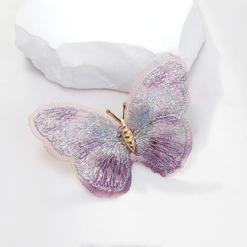 Women's Dreamy Embroidery Butterfly Brooch  - image 3