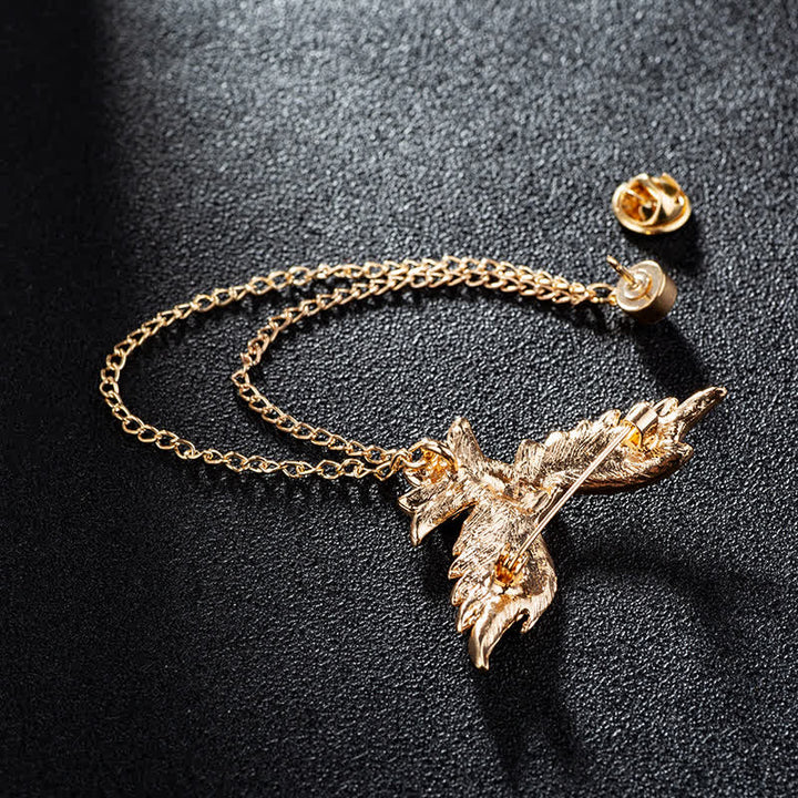 Men's Flying Eagle Chain Brooch - image 3