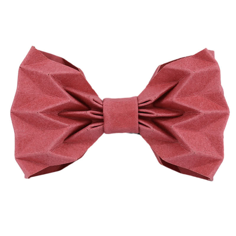 Men's Creative Environmental Kraft Paper Bow Tie - LightCoral - image 22