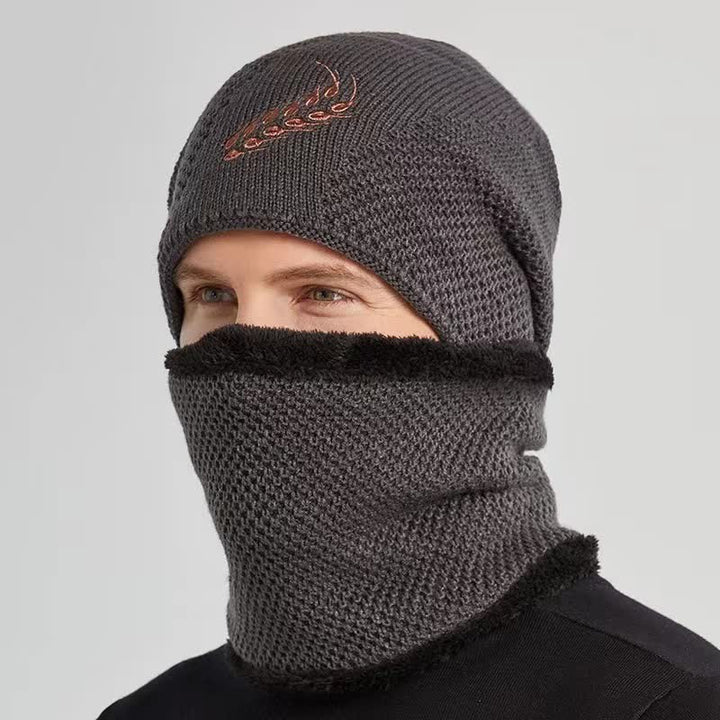 2Pcs Embroidered Wheat Beanie Hat Neck Warmer Set - image 0