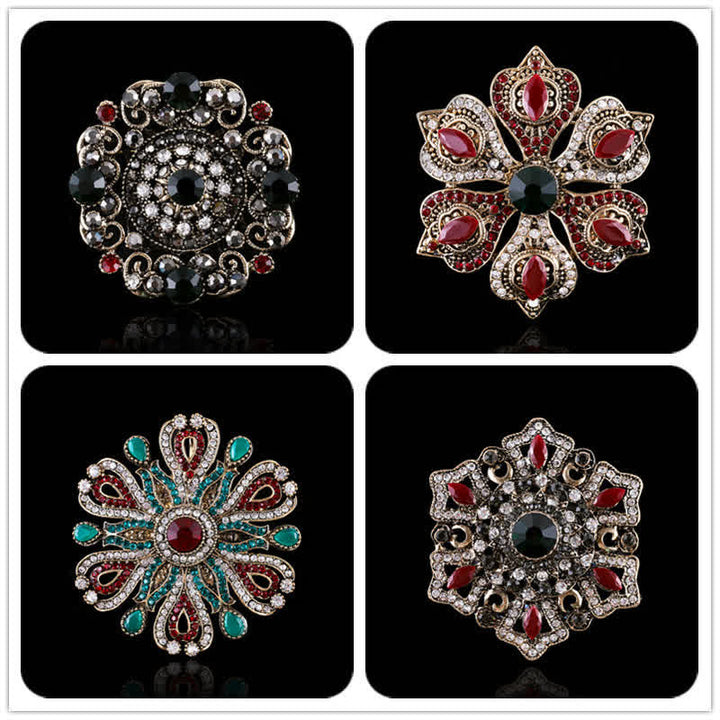 Women's Baroque Palace Crystal Brooch - image 1
