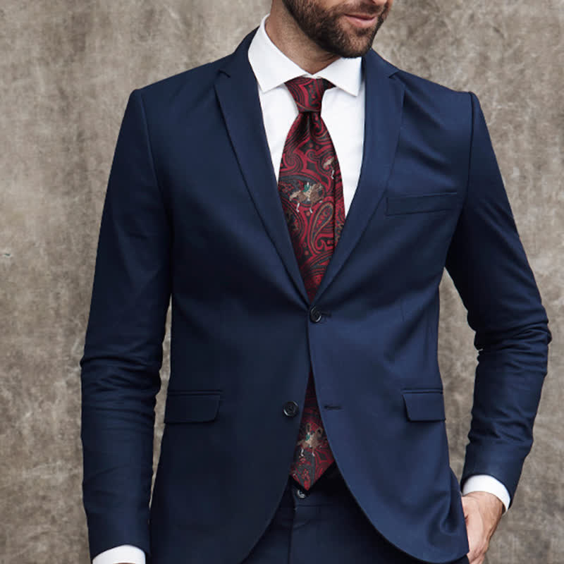 Men's Burgundy Horse Riding Paisley Necktie - image 1