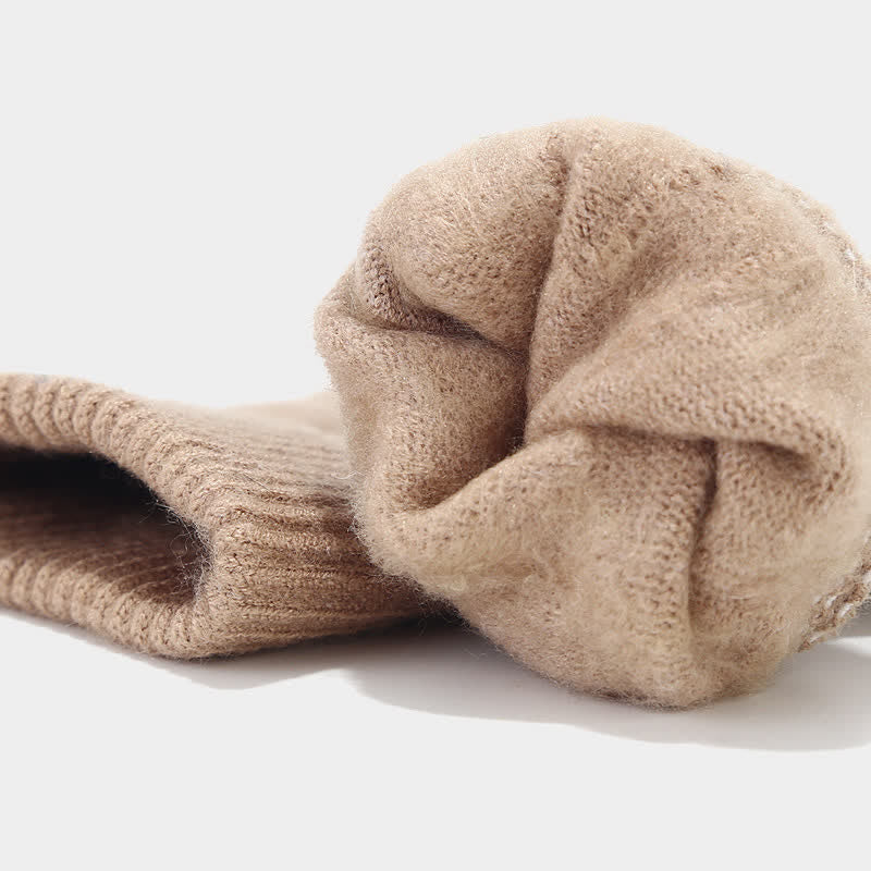 3Pcs Unisex Classic Versatile Hat Scarf Gloves Set - image 11
