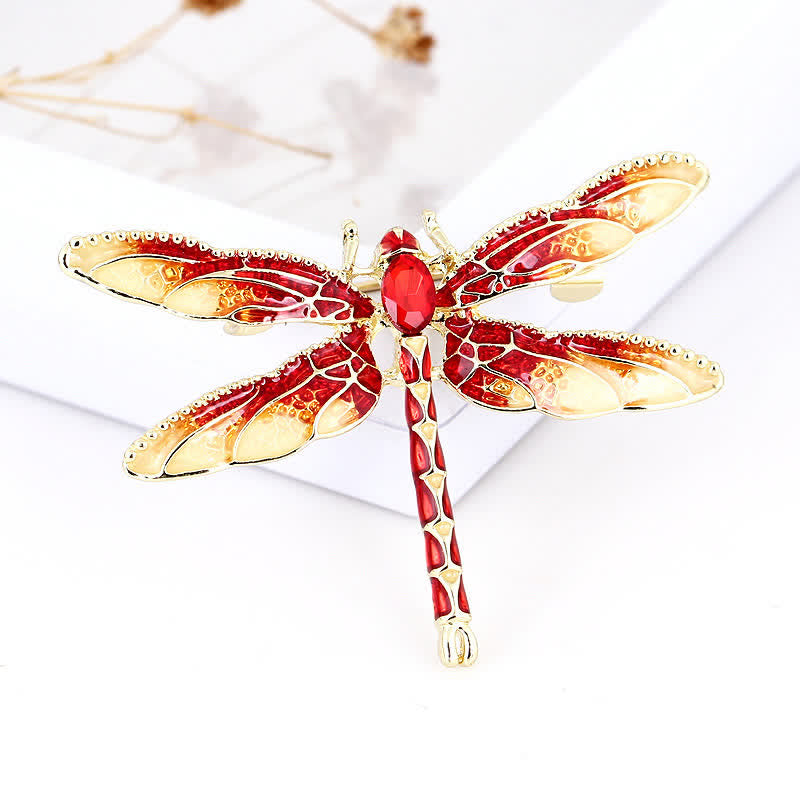 Women's Pretty Enamel Dragonfly Brooch - image 6