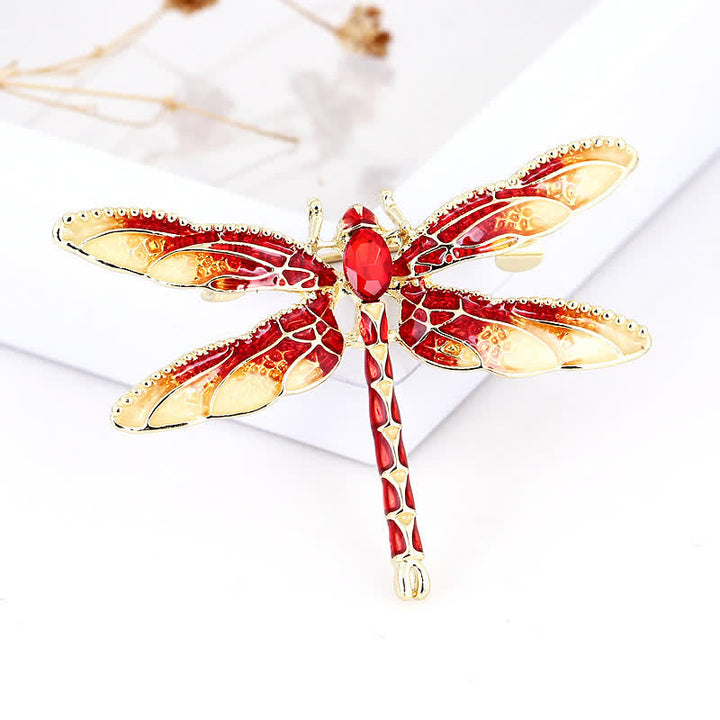 Women's Pretty Enamel Dragonfly Brooch - image 6