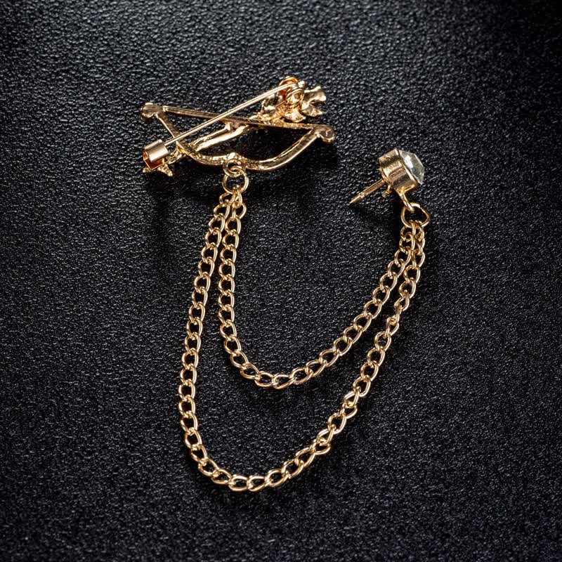Men's Cupid Arrow Chain Brooch - Gold - image 5