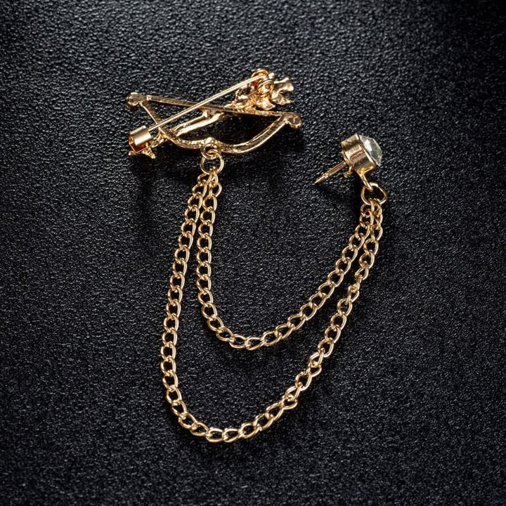 Men's Cupid Arrow Chain Brooch - Gold - image 5