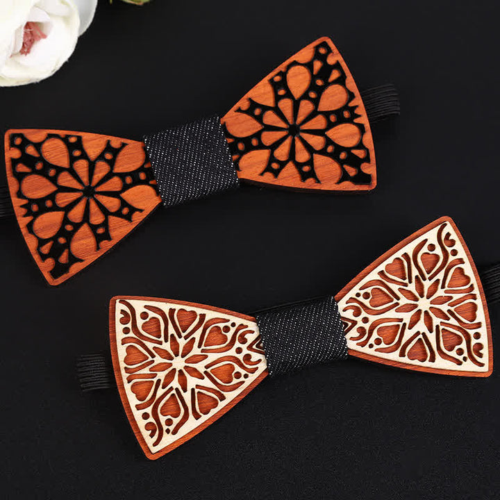 Men's Majestic Floral Wooden Bow Tie - image 4