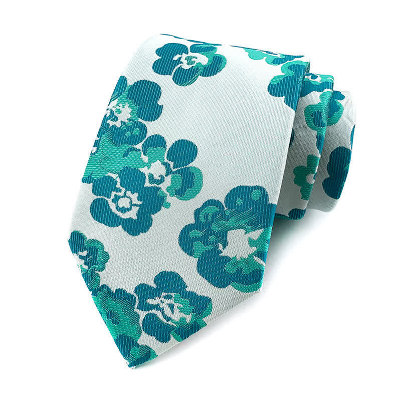 Men's Luxury Modern Floral Necktie - Green - image 6
