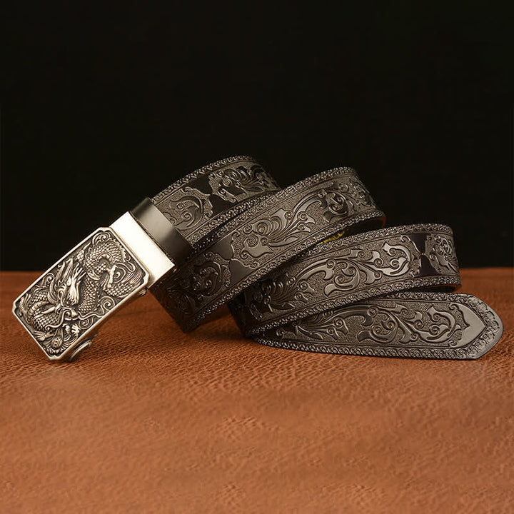 Men's Dragon Square Buckle Leather Belt - image 19