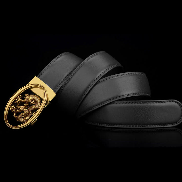 Men's Vintage Flying Dragon Leather Belt - image 2