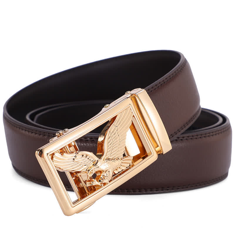 Men's Hollow Flying Hawk Eagle Decor Leather Belt - image 6